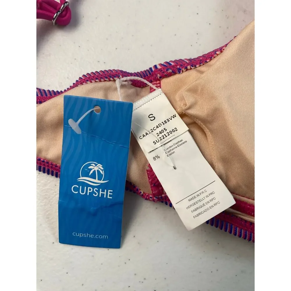 Cupshe Purple Gradient Keyhole Bikini Set Women's Size Small NWT